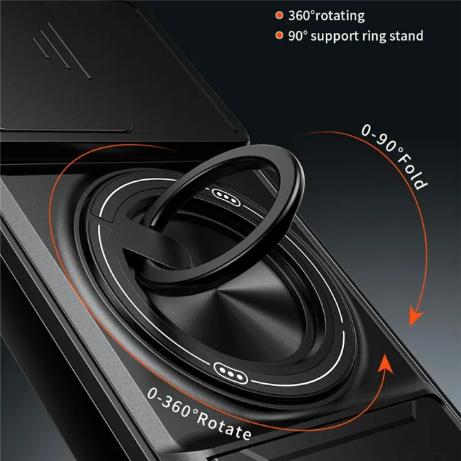 Coque Oppo Reno 16 F / 16 FS antichoc avec anneau, béquille et cache caméra Rouge foncé - photo 34