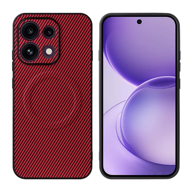 Coque Oppo Reno 16 F / 16 FS fibre de carbone compatible support magnétique Rouge foncé - photo 8