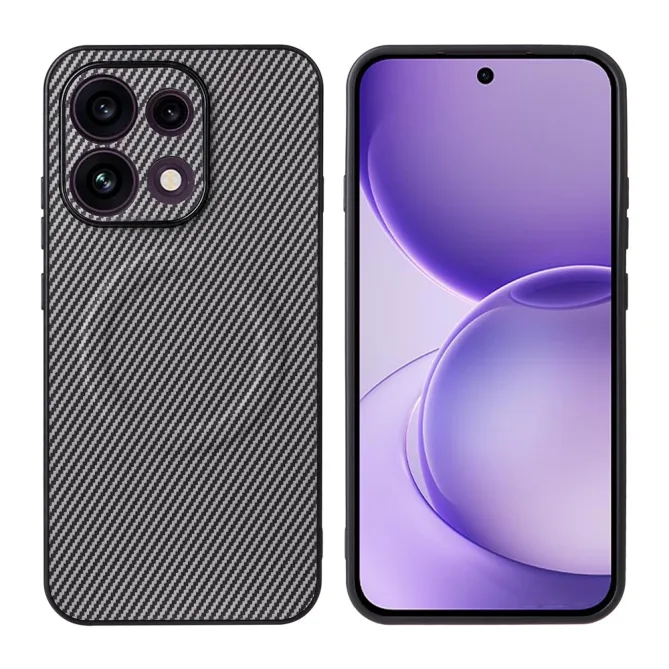 Coque Oppo Reno 16 F / 16 FS fibre de carbone compatible support magnétique Gris Foncé - photo 14