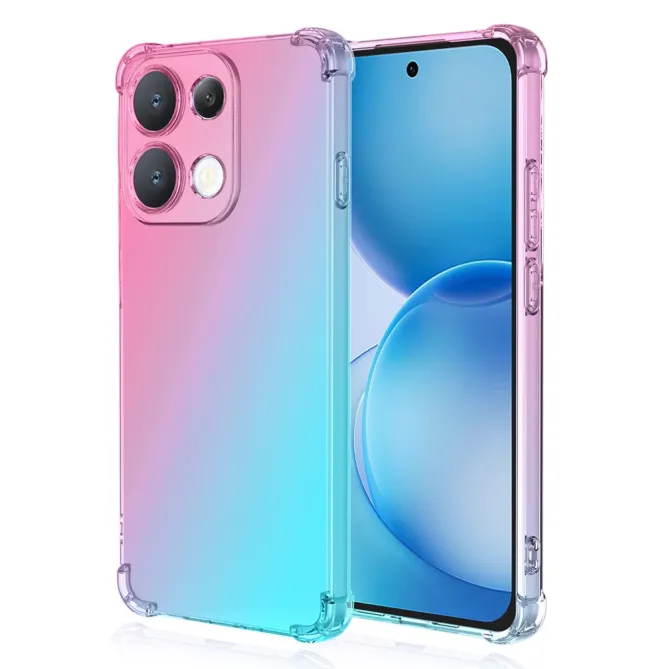 Coque Oppo Reno 16 F / 16 FS Transparente Bicolore Cyan - photo 4