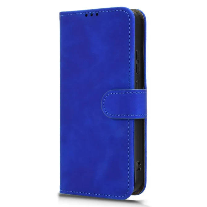 Housse Oppo Reno 16 F / 16 FS soft touch à rabat porte-cartes Bleu - photo 12