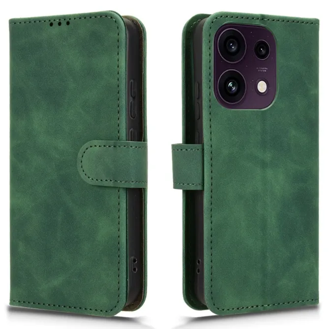 Housse Oppo Reno 16 F / 16 FS soft touch à rabat porte-cartes Vert - photo 15