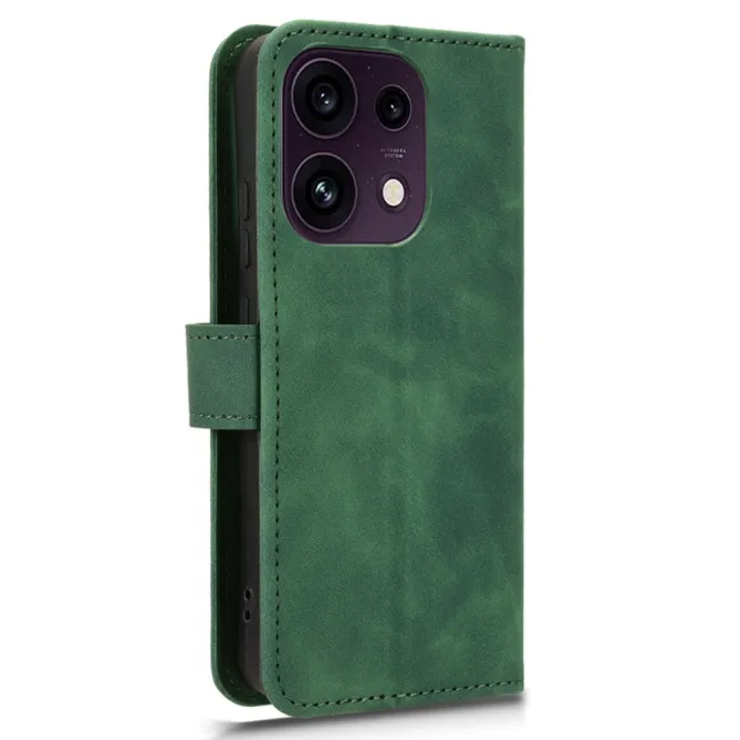 Housse Oppo Reno 16 F / 16 FS soft touch à rabat porte-cartes Vert - photo 20