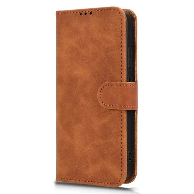 Housse Oppo Reno 16 F / 16 FS soft touch à rabat porte-cartes Marron - photo 26