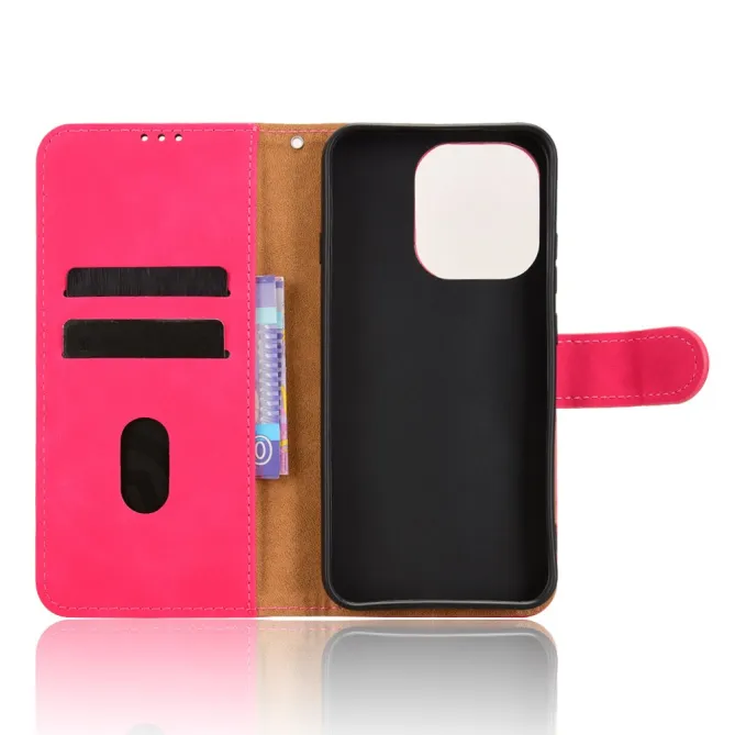 Housse Oppo Reno 16 F / 16 FS soft touch à rabat porte-cartes Magenta - photo 32