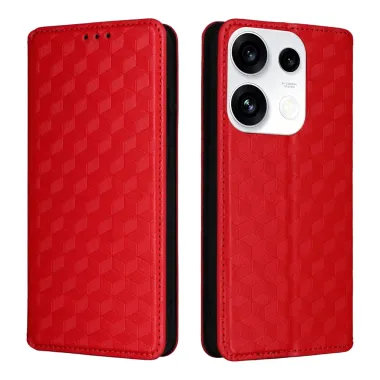 Housse Oppo Reno 16 F / 16 FS flip cover design géométrie Rouge