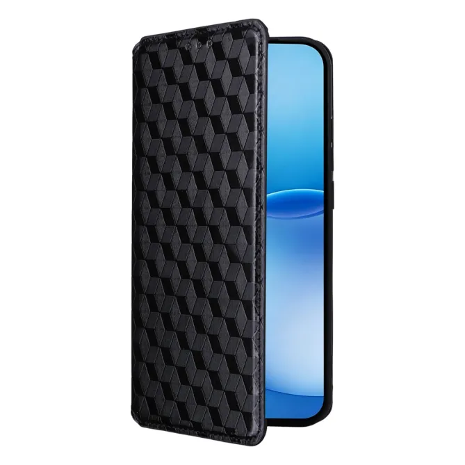 Housse Oppo Reno 16 F / 16 FS flip cover design géométrie Noir - photo 17