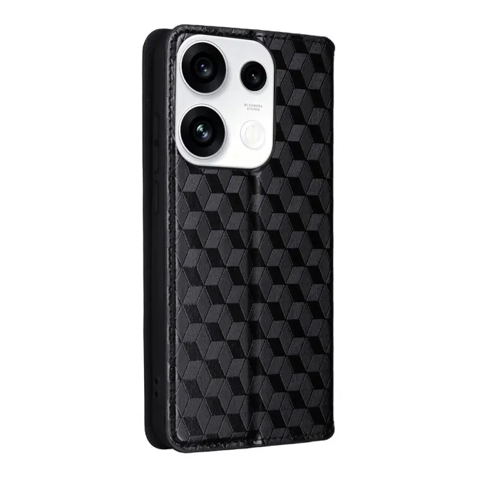 Housse Oppo Reno 16 F / 16 FS flip cover design géométrie Noir - photo 18