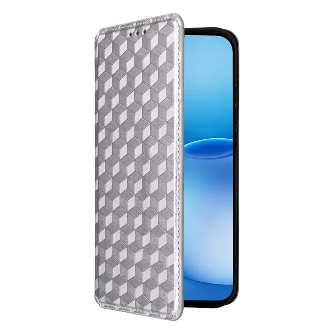 Housse Oppo Reno 16 F / 16 FS flip cover design géométrie Argent - photo 35