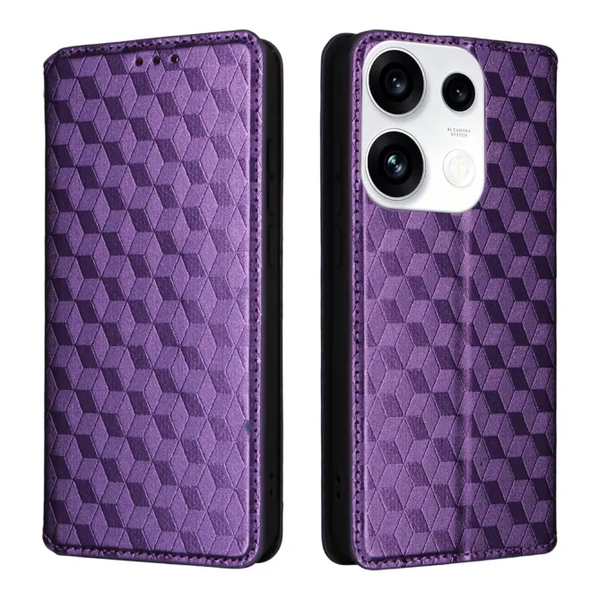 Housse Oppo Reno 16 F / 16 FS flip cover design géométrie Violet - photo 37
