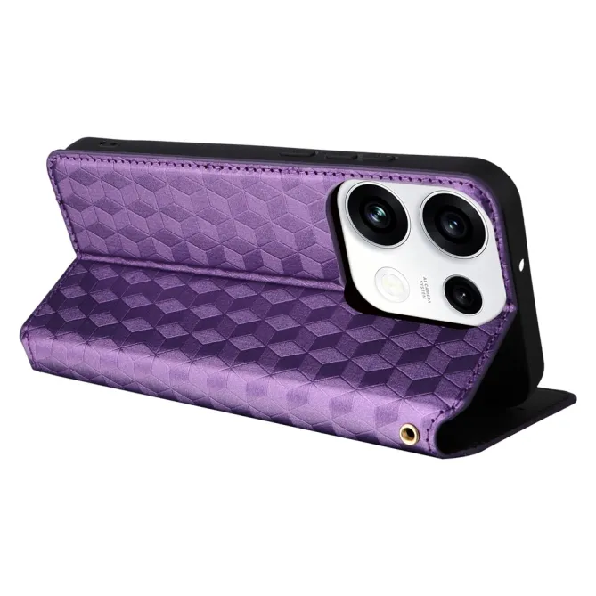 Housse Oppo Reno 16 F / 16 FS flip cover design géométrie Violet - photo 41