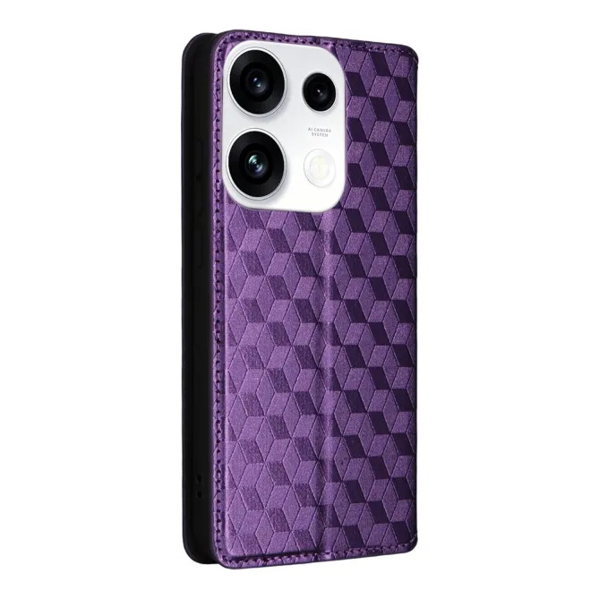 Housse Oppo Reno 16 F / 16 FS flip cover design géométrie Violet - photo 45