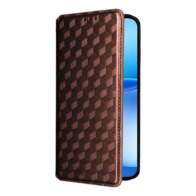 Housse Oppo Reno 16 F / 16 FS flip cover design géométrie Marron - photo 53