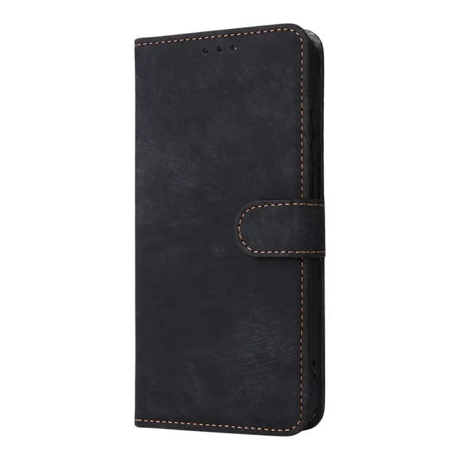 Housse Oppo Reno 16 F / 16 FS rétro porte-cartes avec dragonne Noir - photo 7