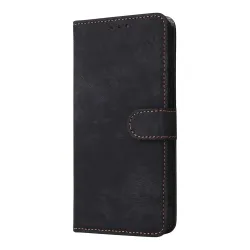 Housse Oppo Reno 16 F / 16 FS rétro porte-cartes avec dragonne Noir - photo 7
