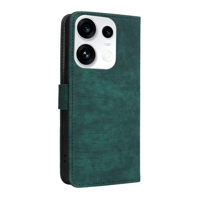 Housse Oppo Reno 16 F / 16 FS rétro porte-cartes avec dragonne Vert - photo 24