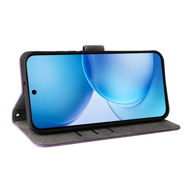Housse Oppo Reno 16 F / 16 FS rétro porte-cartes avec dragonne Violet - photo 28