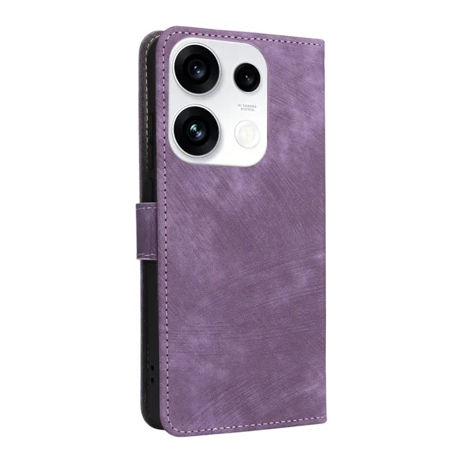 Housse Oppo Reno 16 F / 16 FS rétro porte-cartes avec dragonne Violet - photo 32