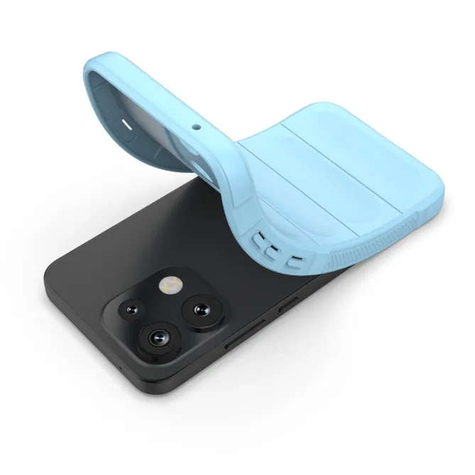 Coque Oppo Reno 16 F / FS Rugged Silicone Bleu clair - photo 31