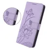 Housse Oppo Reno 16 F / 16 FS motif fleurs de lotus avec dragonne Violet clair - photo 2