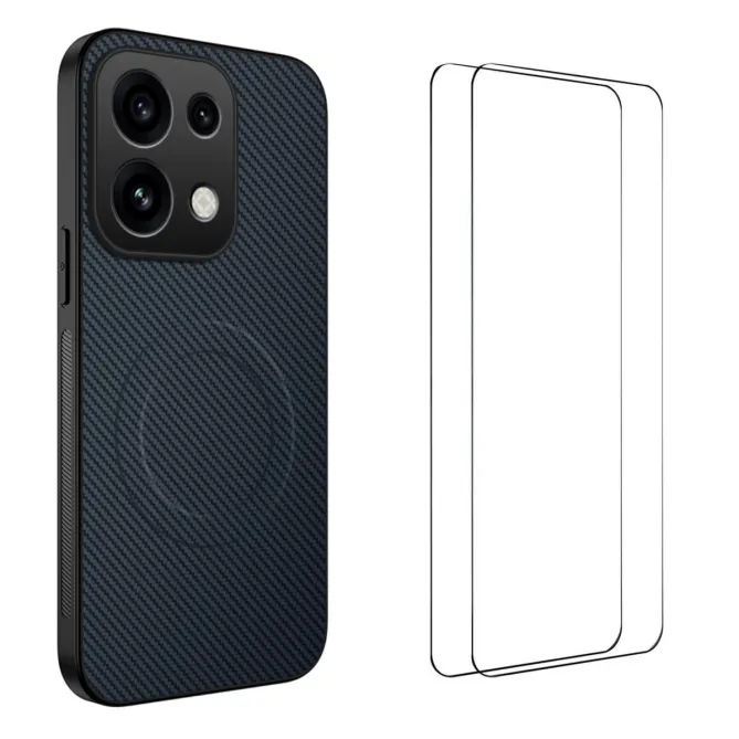 Coque OPPO Reno16 F/FS Fibre de Carbone Magnétique avec 2 Verres Trempés Sapphire - photo 9