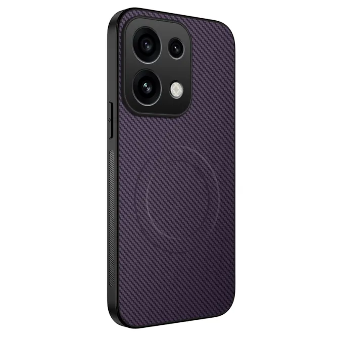 Coque OPPO Reno16 F/FS Magnétique Style Fibre de Carbone Violet - photo 19