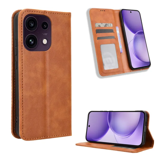Étui Oppo Reno16 FS/F Le Cirénius Style Cuir Marron Clair - photo 10