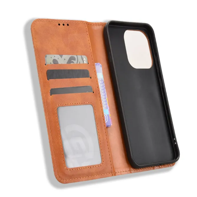 Étui Oppo Reno16 FS/F Le Cirénius Style Cuir Marron Clair - photo 14
