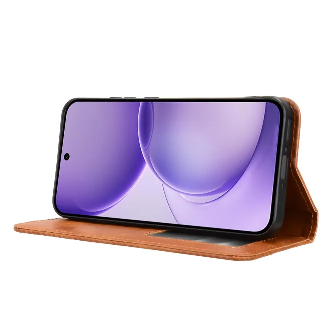 Étui Oppo Reno16 FS/F Le Cirénius Style Cuir Marron Clair - photo 16