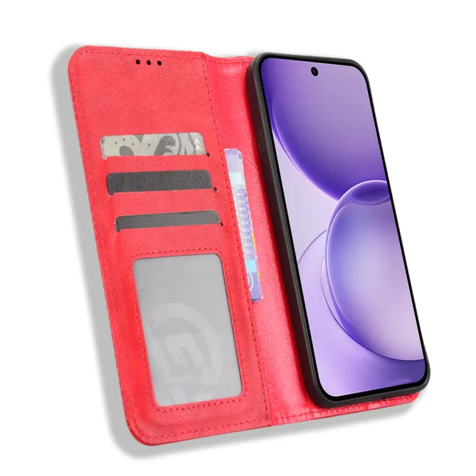 Étui Oppo Reno16 FS/F Le Cirénius Style Cuir Rouge - photo 33