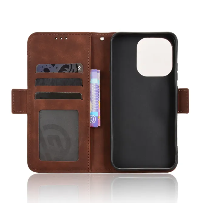Housse Oppo Reno16 FS/F premium avec porte cartes Marron - photo 12