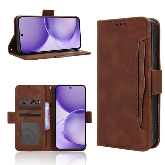 Housse Oppo Reno16 FS/F premium avec porte cartes Marron - photo 16