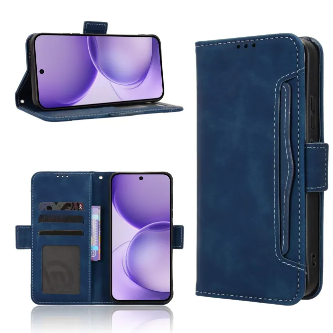 Housse Oppo Reno16 FS/F premium avec porte cartes Bleu marine - photo 24