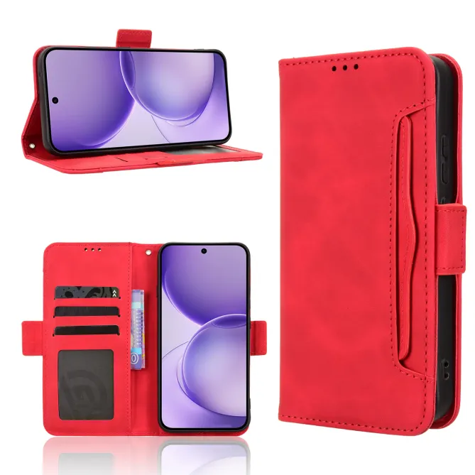 Housse Oppo Reno16 FS/F premium avec porte cartes Rouge - photo 40
