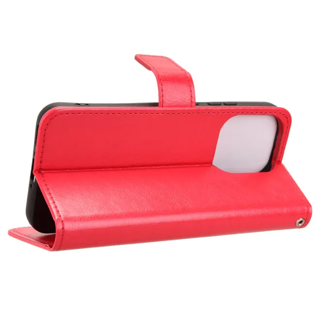 Housse Oppo Reno16 FS/F Portefeuille Effet Cuir Patiné Rouge - photo 30