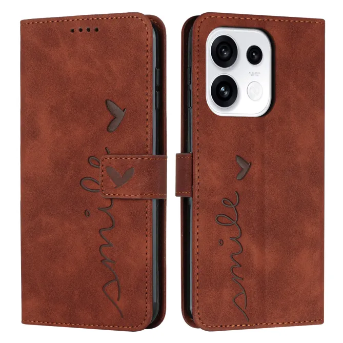 Housse Oppo Reno16 FS/F Smile Lines Marron
