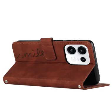 Housse Oppo Reno16 FS/F Smile Lines Marron - photo 2