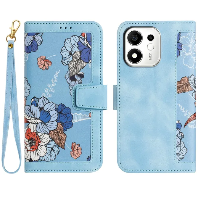 Housse Honor 600 Smart fleurie avec dragonne