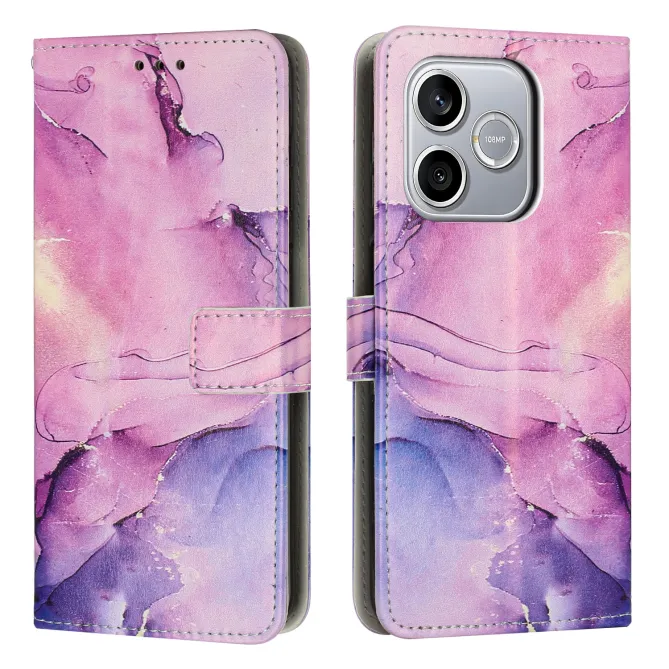 Housse Honor 600 Smart marbre aquarelle avec dragonne