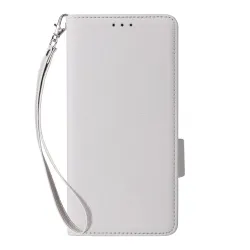 Housse Honor 600 Smart grain litchi porte-cartes avec dragonne Blanc - photo 7