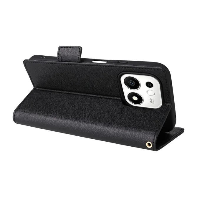Housse Honor 600 Smart grain litchi porte-cartes avec dragonne Noir - photo 11