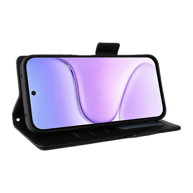 Housse Honor 600 Smart grain litchi porte-cartes avec dragonne Noir - photo 12