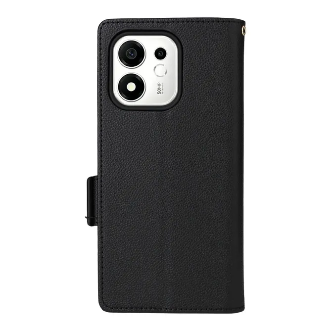 Housse Honor 600 Smart grain litchi porte-cartes avec dragonne Noir - photo 16