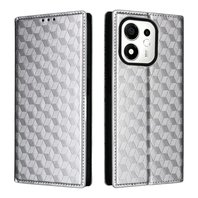 Housse Honor 600 Smart flip cover design géométrie Argent - photo 22