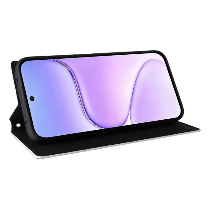 Housse Honor 600 Smart flip cover design géométrie Argent - photo 25