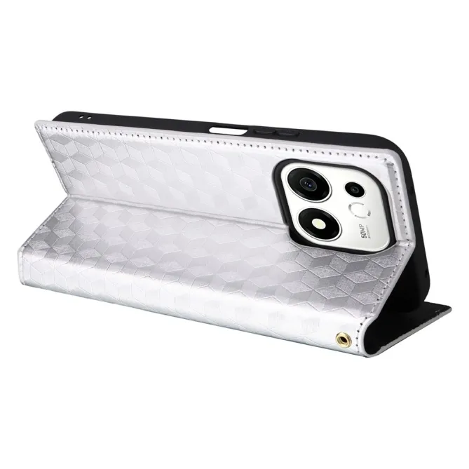 Housse Honor 600 Smart flip cover design géométrie Argent - photo 26