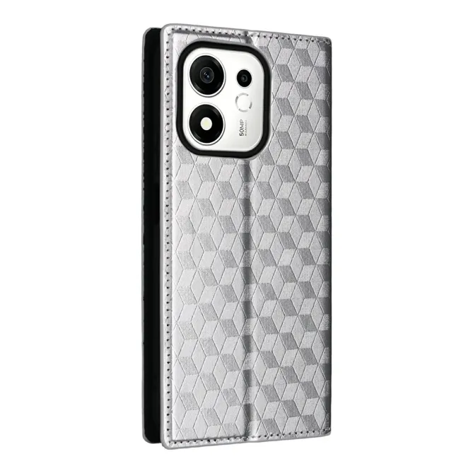 Housse Honor 600 Smart flip cover design géométrie Argent - photo 28