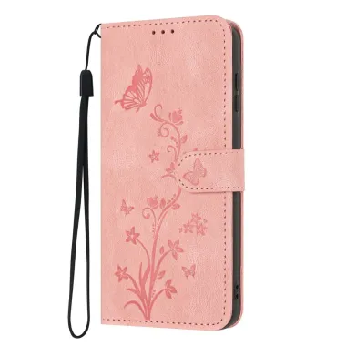 Housse Honor 600 Smart papillons et fleurs avec dragonne Or Rose - photo 7