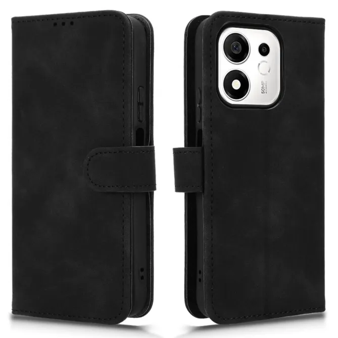 Housse Honor 600 Smart soft touch à rabat porte-cartes Noir