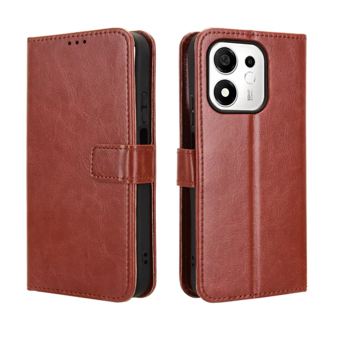 Housse Honor 600 Smart Portefeuille Effet Cuir Patiné Marron - photo 16